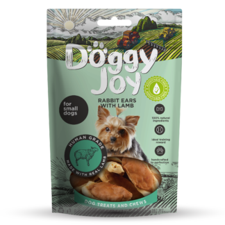 Doggy Joy Rabbit ears with lamb närimismaiused koertele 55g
