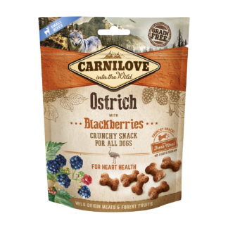 Carni Love Dog Snack Ostrich Blackberries 200g