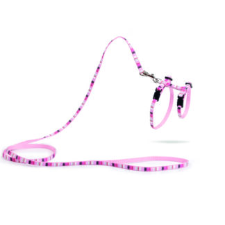 Beeztees Joy traksid kassipojale, 15-33 X 8+120 cm, roosa