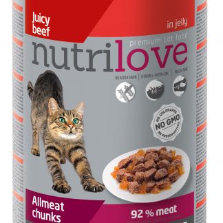 Nutrilove Сat beef in jelly 12x400g