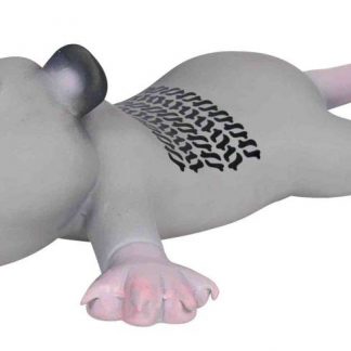 Rat/mouse, tire tracks, latex, 22 cm
