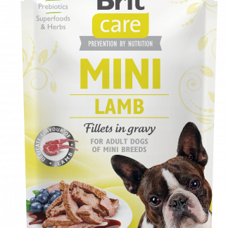 Brit Care Mini pouch Lamb fillets in gravy einekotike koertele 85g