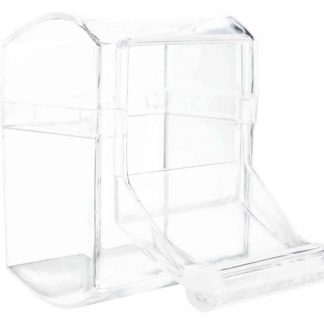 Bowl with landing perch, plastic, 70 ml/7 × 7 cm