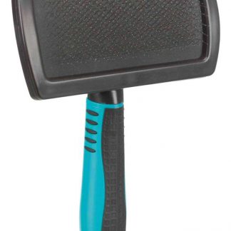 Soft brush, plastic/metal bristles, 12 × 20 cm