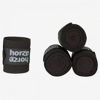 Horze Nest, hobuse pinded, fliis+ kumm, 4 tk, mustad