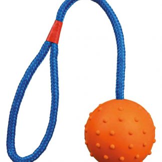 Ball on a rope, natural rubber, ø 6/30 cm
