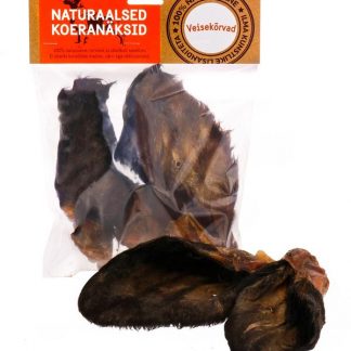 Naturaalne maius koertele, veise kõrvad karvadega, 3tk