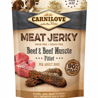 Carnilove Dog Jerky Beef & Beef Muscle maius koerale 100g
