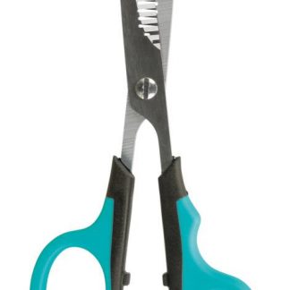 Thinning scissors, double-sided, pl./stainl. steel, 16 cm