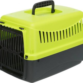 Capri XXS transport box, XXS: 26 x 25 x 39 cm, anthracite/green