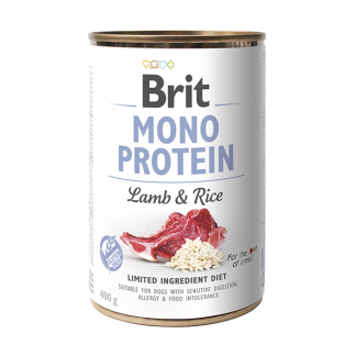 Brit Mono Protein Lamb & Rice konserv koertele 400g
