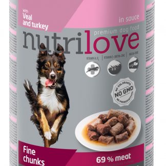 Nutrilove koeratoit-  konserv vasikas+kalkun 415g