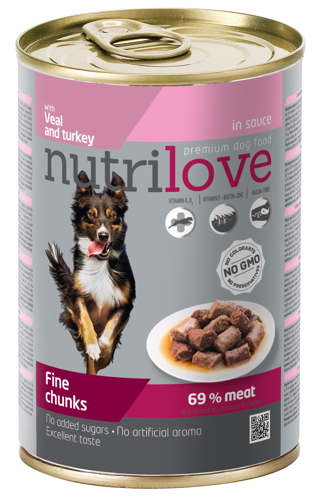 Nutrilove koeratoit- konserv vasikas+kalkun 415g