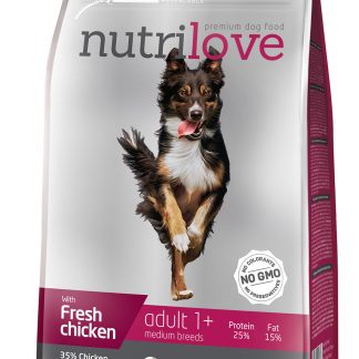 Nutrilove koeratoit adult medium fresh chicken 1,6 kg