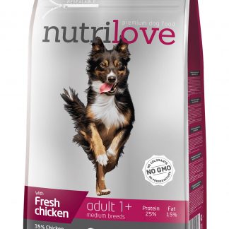 Nutrilove koeratoit adult medium fresh chicken 16 kg (2x8kg)