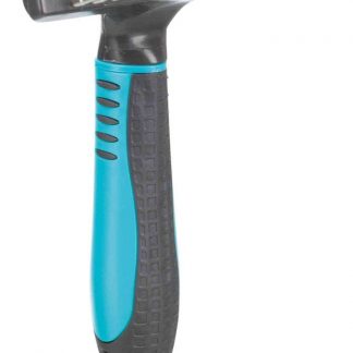 Long hair groomer, 2 rows, fine, plastic/metal, 10 × 15 cm