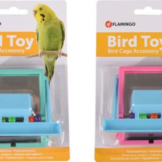 Flamingo lindude mänguasi, õrrega peegel 10 x 7 x 9 cm