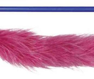 Playing rod with bird, plastic/fabric/plush, catnip, 50 cm