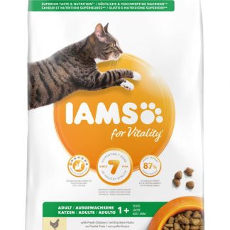 IAMS for Vitality dry cat food (kibble) for adult cats with fresh chicken 10 kg
