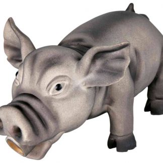Pig, animal sound, latex/polyester fleece, 17 cm