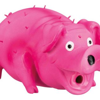 Bristle pig, animal sound, latex/polyester fleece, 21 cm