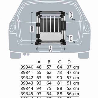 Transportbox, aluminium, L–XL: 94 x 75 x 88 cm, silver/light grey