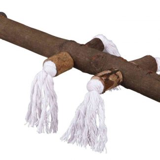 Perch with screw fixing, bark wood, 25 cm/ø 25 mm