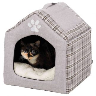 Silas cuddly cave, 40 × 45 × 40 cm, grey/cream