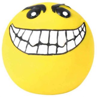 Smiley, latex/polyester fleece, ø 6 cm, sorted