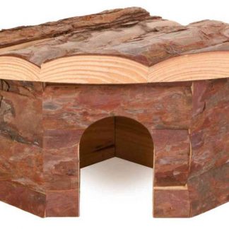 Jesper corner house, hamsters, bark wood, 21 × 10 × 15 cm