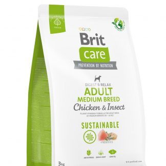 Brit Care Sustainable Adult Medium Breed Chicken&Insect koeratoit 3kg