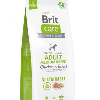 Brit Care Sustainable Adult Medium Breed Chicken&Insect koeratoit 12kg