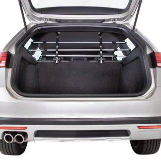Car dog grid, with head rest fixation, width: 96–163 cm height: 34–48 cm, silver/black