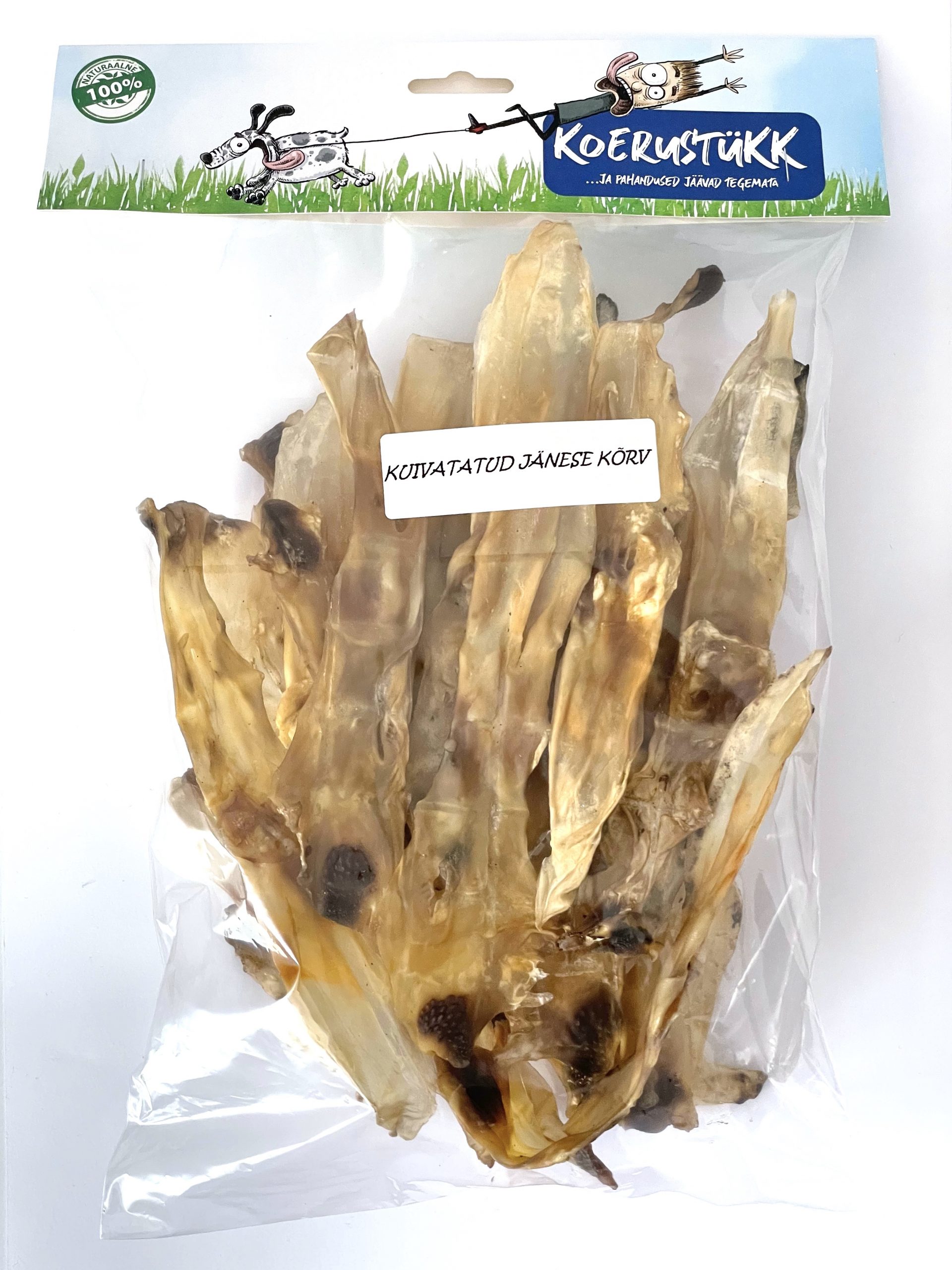 Koerustükk - Kuivatatud jänese kõrvad 100g