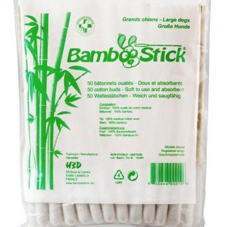 Vatitikud tugevast bambusest, suur kasvu koerte kõrvade puhastamiseks