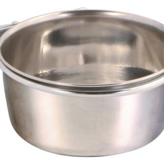 Bowl, stainless steel, with holder for screw fixing, 300 ml/ø 9 cm