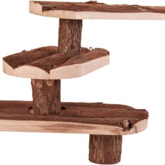 Steps, guinea pigs, bark wood, 38 × 24 cm