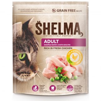 Shelma Grain Free, For adult cats rich in fresh chicken 750g