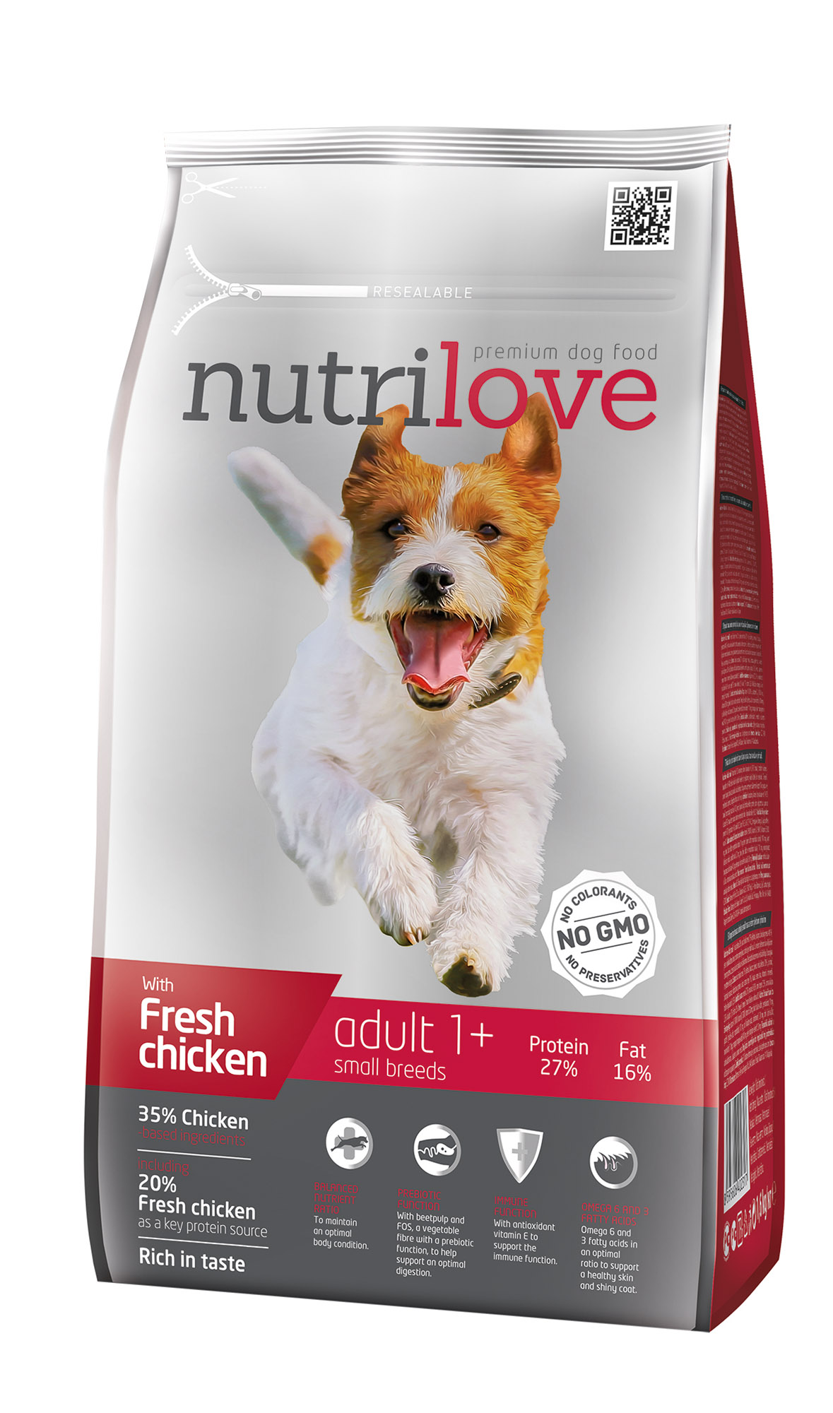 Nutrilove koeratoit adult small fresh chicken 1,6 kg