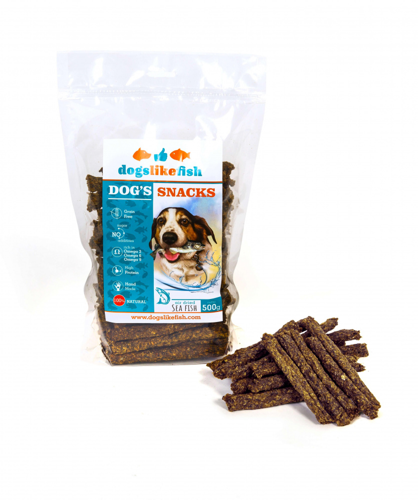 Dogslikefish из молотой трески - палочки 500g