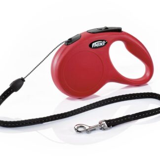 flexi New CLASSIC, cord leash, S: 5 m, red