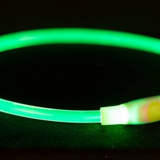 Flash light ring USB, L–XL: 65 cm/ø 8 mm, green