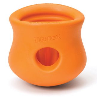 Zogoflex Toppl kummist mänguasi koertele L, 9 cm oranz