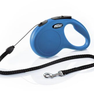 flexi New CLASSIC, cord leash, S: 5 m, blue