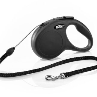flexi New CLASSIC, cord leash, S: 5 m, black
