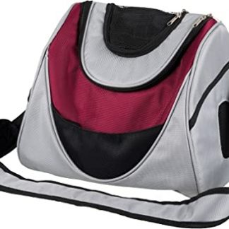 Mitch front carrier, 35 × 28 × 22 cm, silver/berry