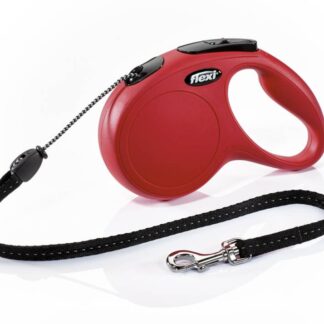 flexi New CLASSIC, cord leash, M: 5 m, red