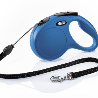 flexi New CLASSIC, cord leash, M: 5 m, blue