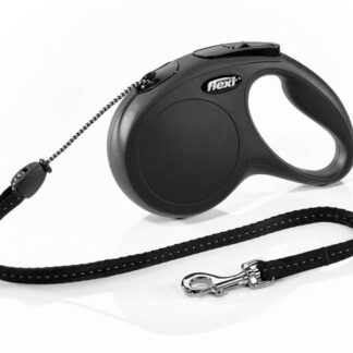 flexi New CLASSIC, cord leash, M: 5 m, black