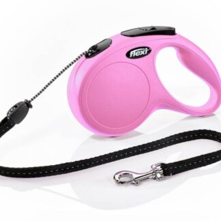 flexi New CLASSIC, cord leash, M: 5 m, pink